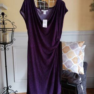NWT Motherhood Maternity sz XL dress purple/black